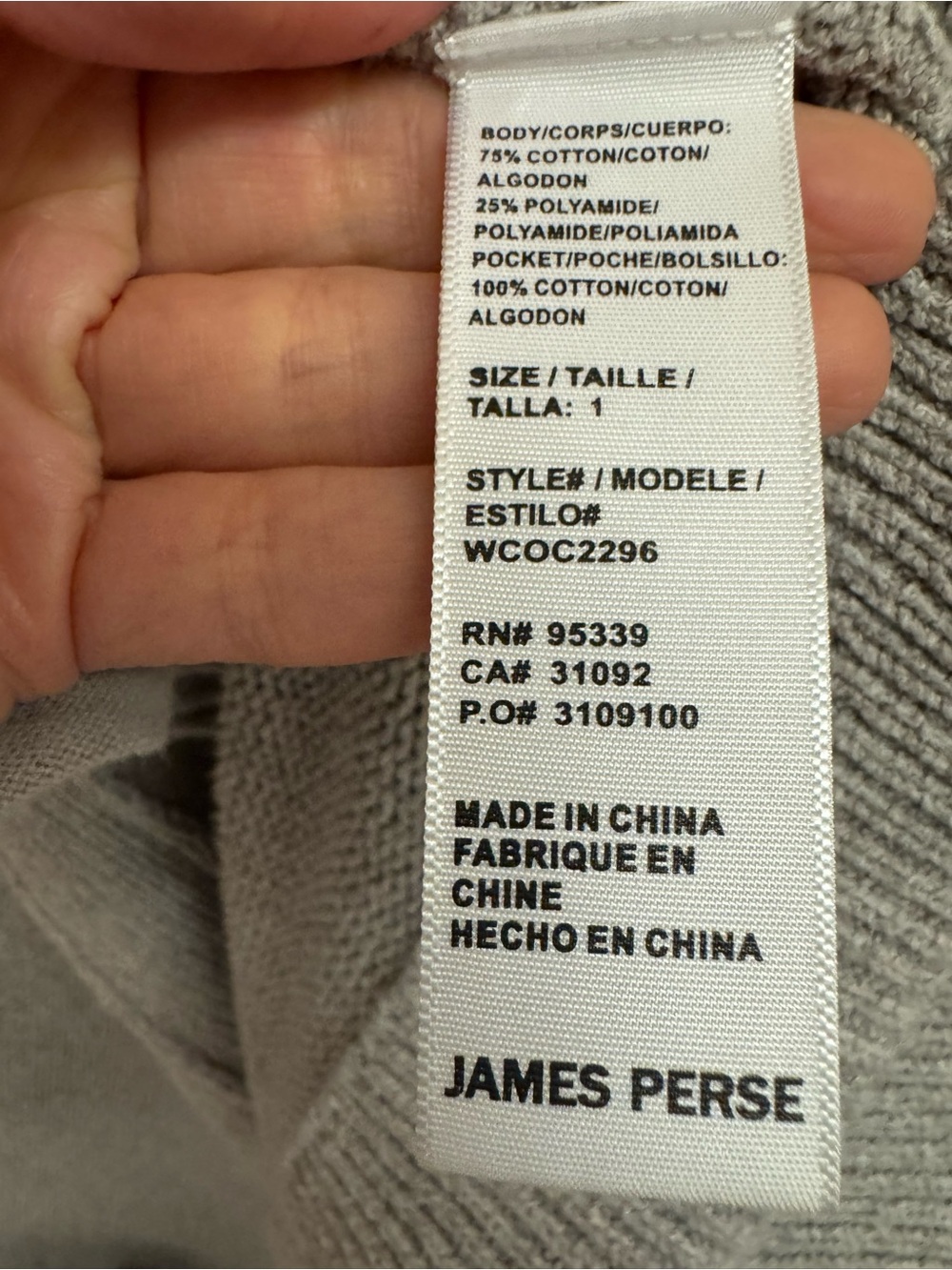 JAMES PERSE Drop Shoulder Cardigan in Grey - Picture 11 of 12